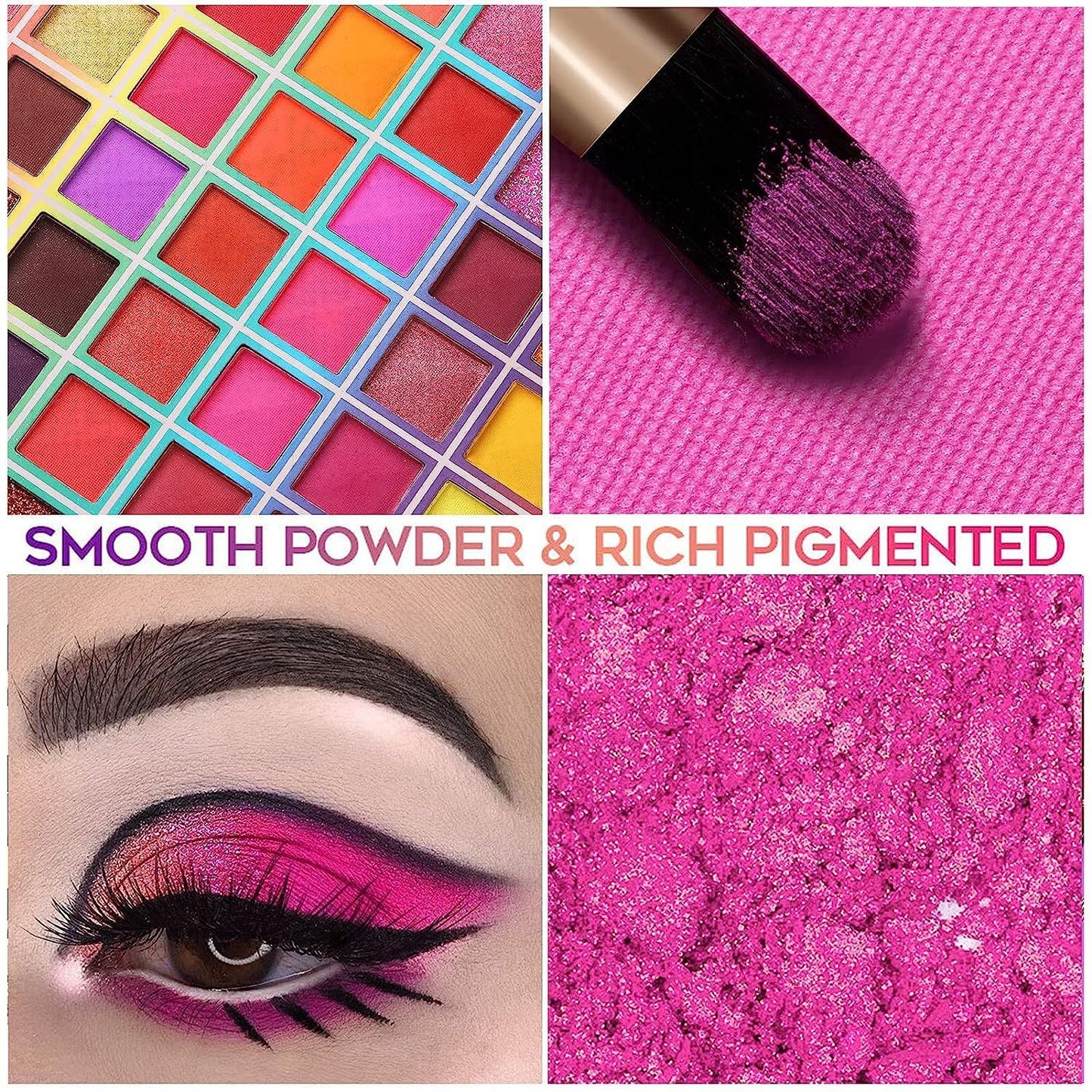 99 Colors Eyeshadow Palette, Rainbow Colors Makeup Eyeshadow Palette, Professional High Pigmented Matte Glitter Makeup Pallet, Waterproof Long Lasting
