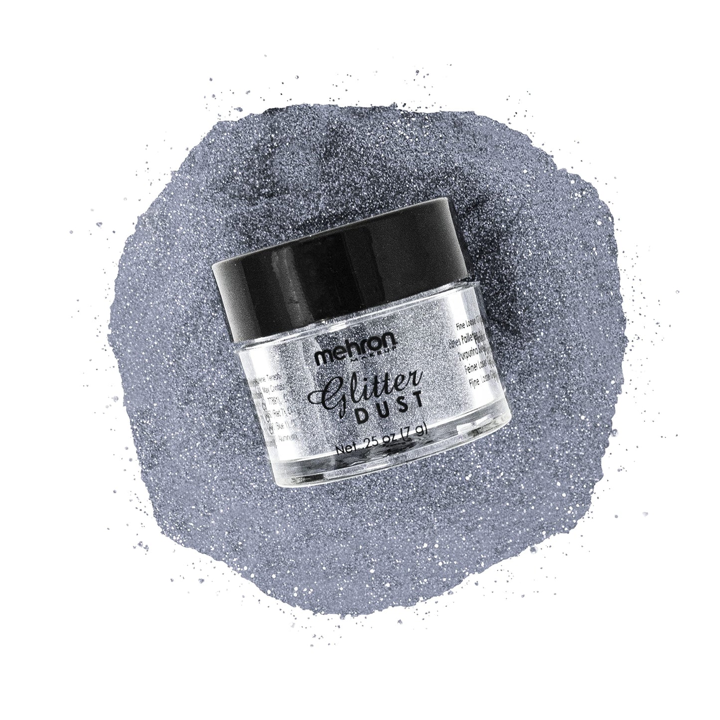 Mehron Makeup Paradise Glitter FX | Professional Cosmetic for Makeup & Art | Vibrant & Shimmering Loose Glitter .25 oz (7 g) (Gunmetal)