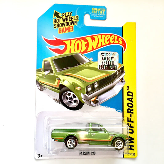Hot Wheels 2015 Hot Trucks Datsun 620 Metalflake Green Card 125/250