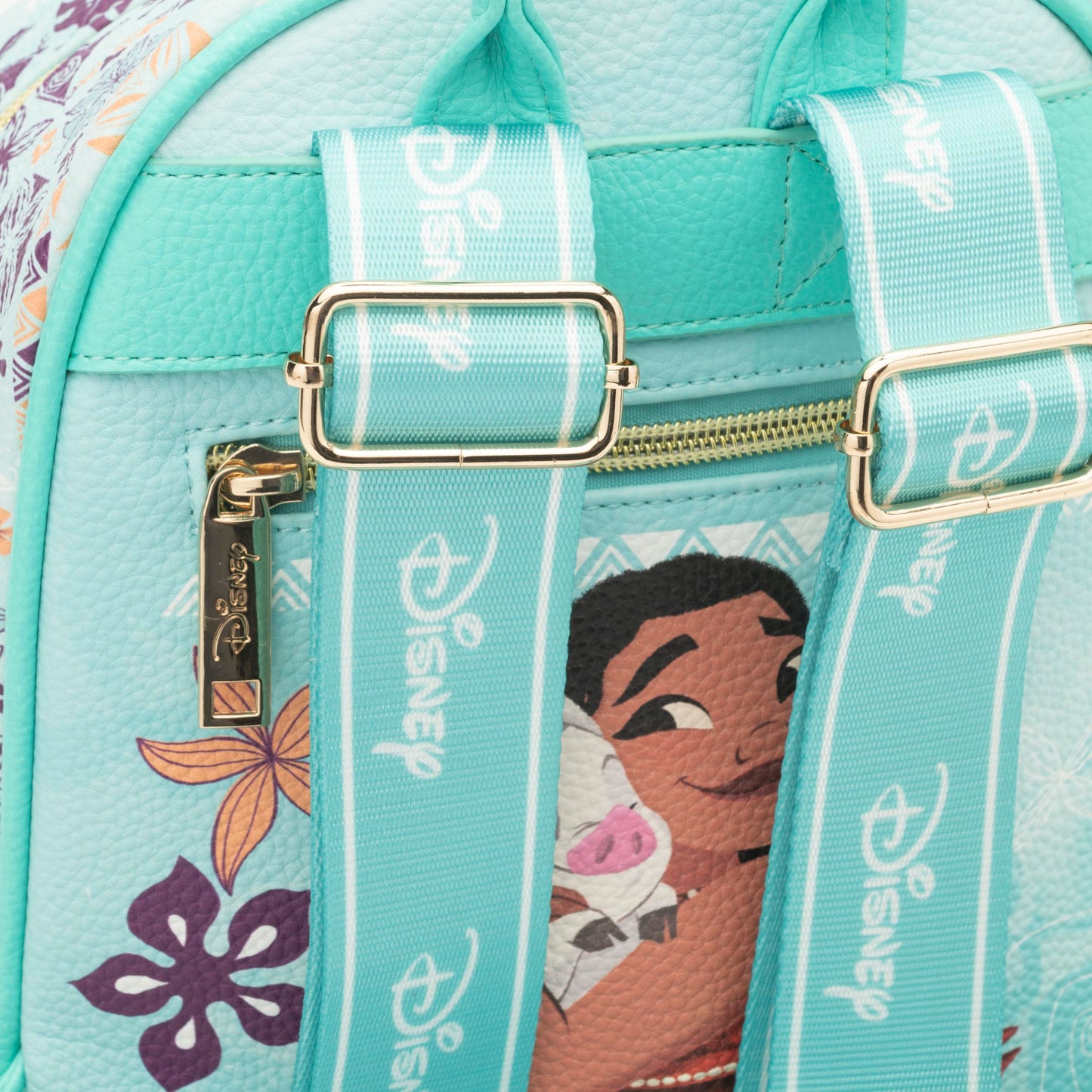 Wondapop - Moana Featuring Pua and Hei Hei 11"" Vegan Leather Fashion Mini Backpack, Blue