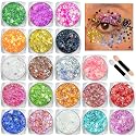 Body Glitter Face Glitter Makeup Festival Glitter, 20 Colors Face and Body Glitter Gel, Hair Glitter Gel, Body Makeup