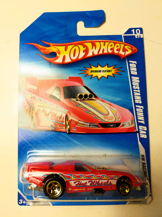 Hot Wheels 2010 Ford Mustang Funny Car HW Racing 10/10 RED #158