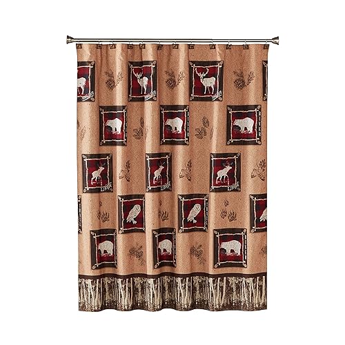 SKL Home Yellowstone Sundance Shower Curtain, Brown