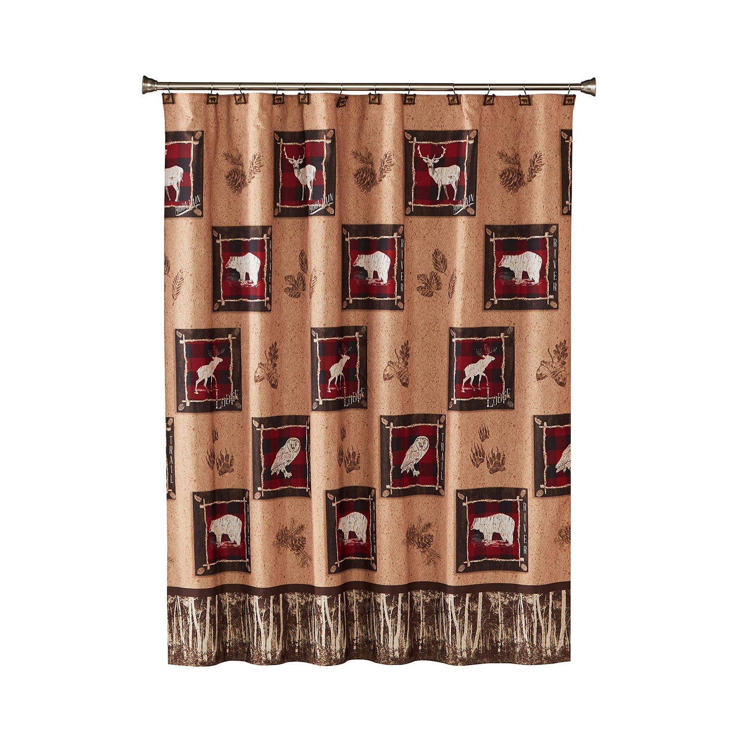 SKL Home Yellowstone Sundance Shower Curtain, Brown