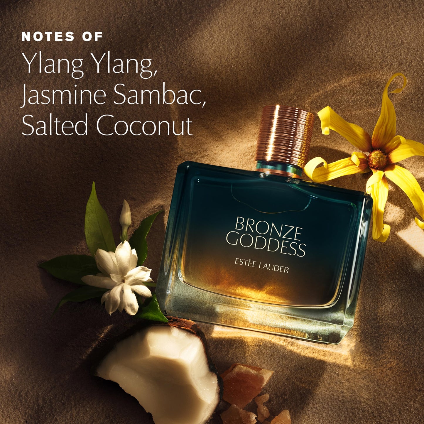 Estée Lauder Bronze Goddess Nuit Eau de Parfum Spray with notes of Ylang Ylang, Jasmine Sambac & Salted Coconut | Perfumes for Women, 3.4 Fl Oz