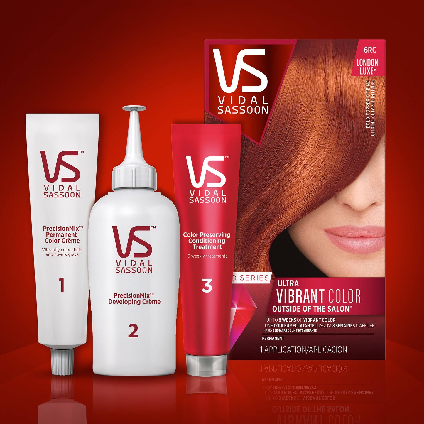 Vidal Sassoon Pro Series London Luxe Hair 6RC Bold Copper Citrine Kit