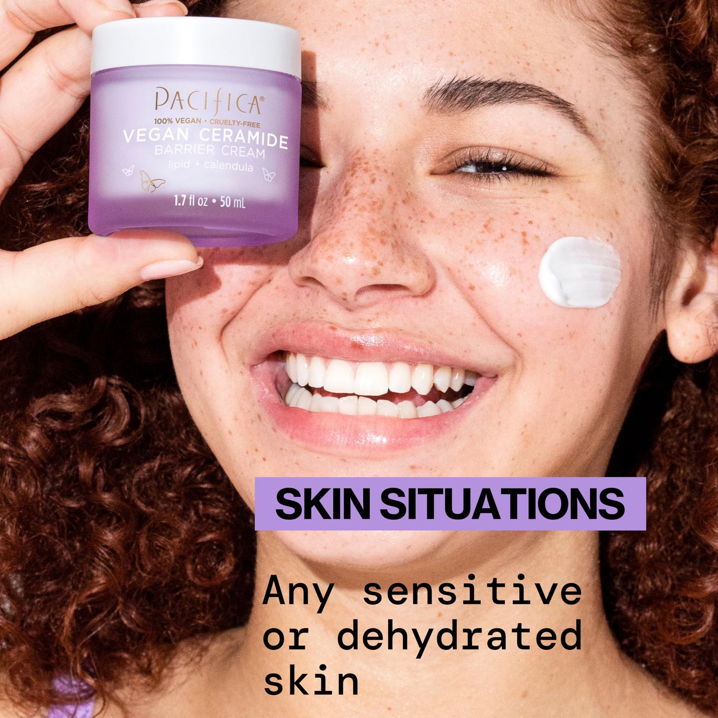 Pacifica Face Cream - Vegan Ceramide Barrier Cream w/Niacinamide & Shea Butter - Hydrating Daily Face Moisturizer Fragrance Free for Sensitive Skin