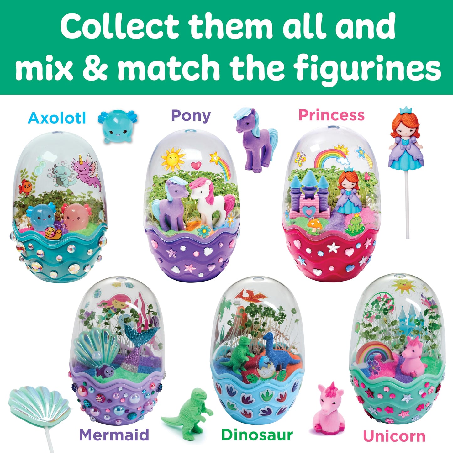 Creativity for Kids Mini Garden: Axolotl Terrarium – STEM Science & DIY Arts & Crafts Kit for Kids, Fun Gift & Stocking Stuffer for Ages 6+