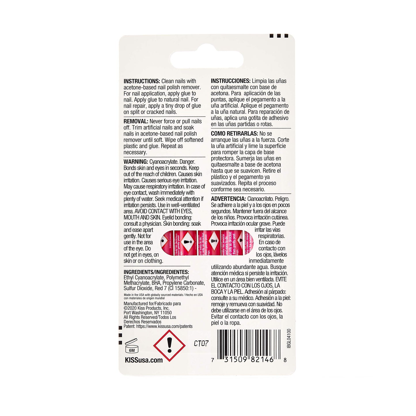 Kiss Pink Gel Nail Glue