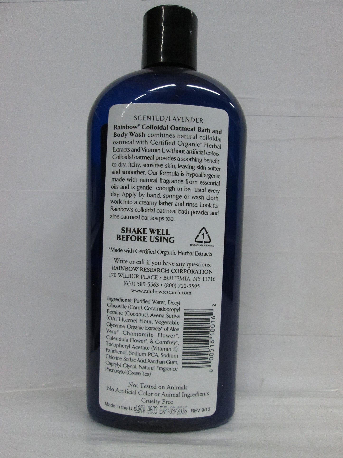 Rainbow Research Colloidal Oat Bw Lavender 12 Fz3 Beauty & Personal Care Rainbow Research