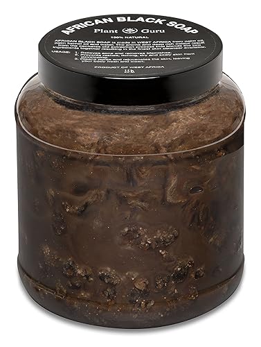 African Black Soap Paste 3.5 lbs. Bulk - 100% Raw Pure Natural From Ghana. Acne Treatment, Aids Against Eczema & Psoriasis, Dry Skin, Scars and Dark