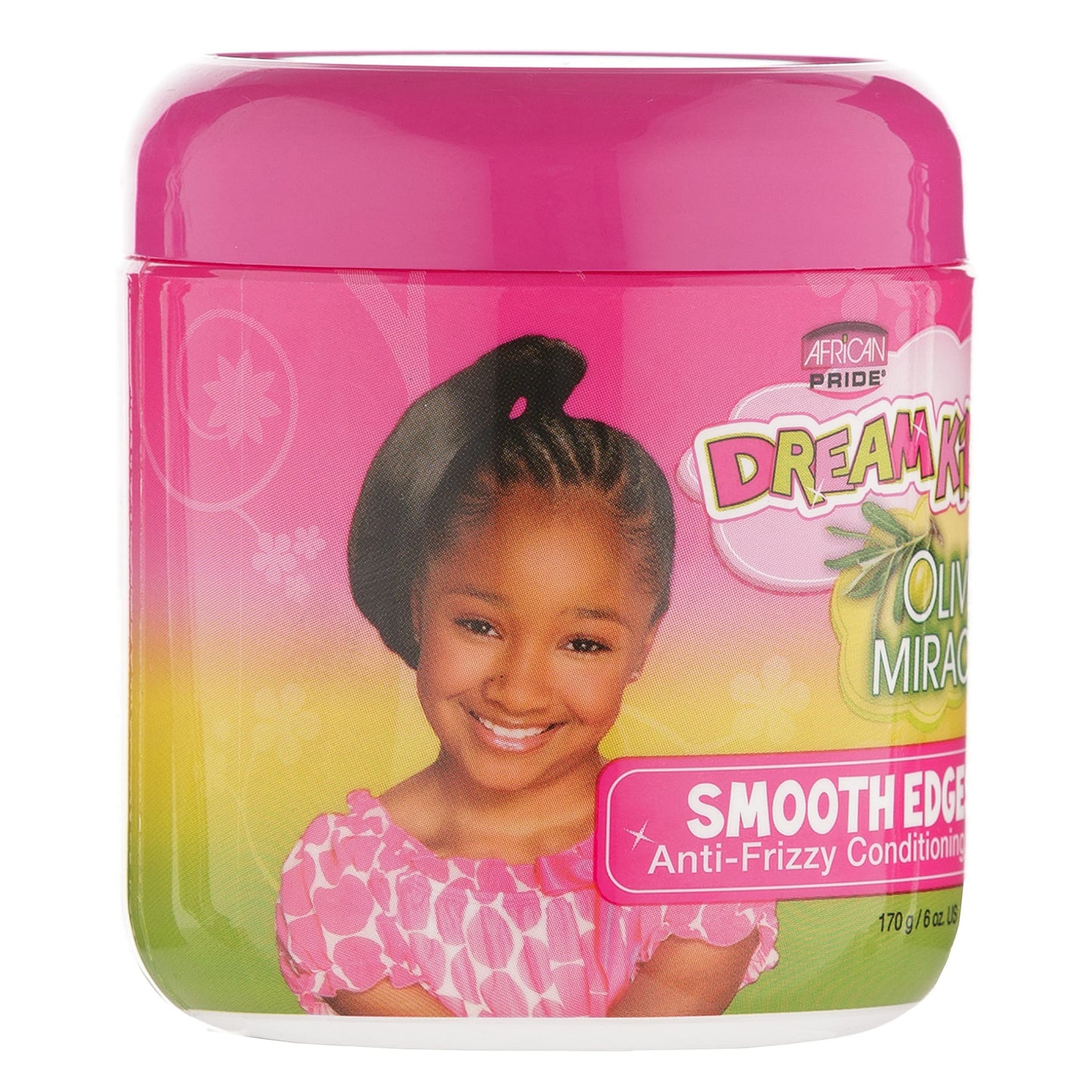African Pride Dream Kids Olive Miracle Smooth Edges Anti-Frizzy Conditioning Gel - Contains Olive Oil, Reduces Hair Dryness & Breakage, 6 Oz