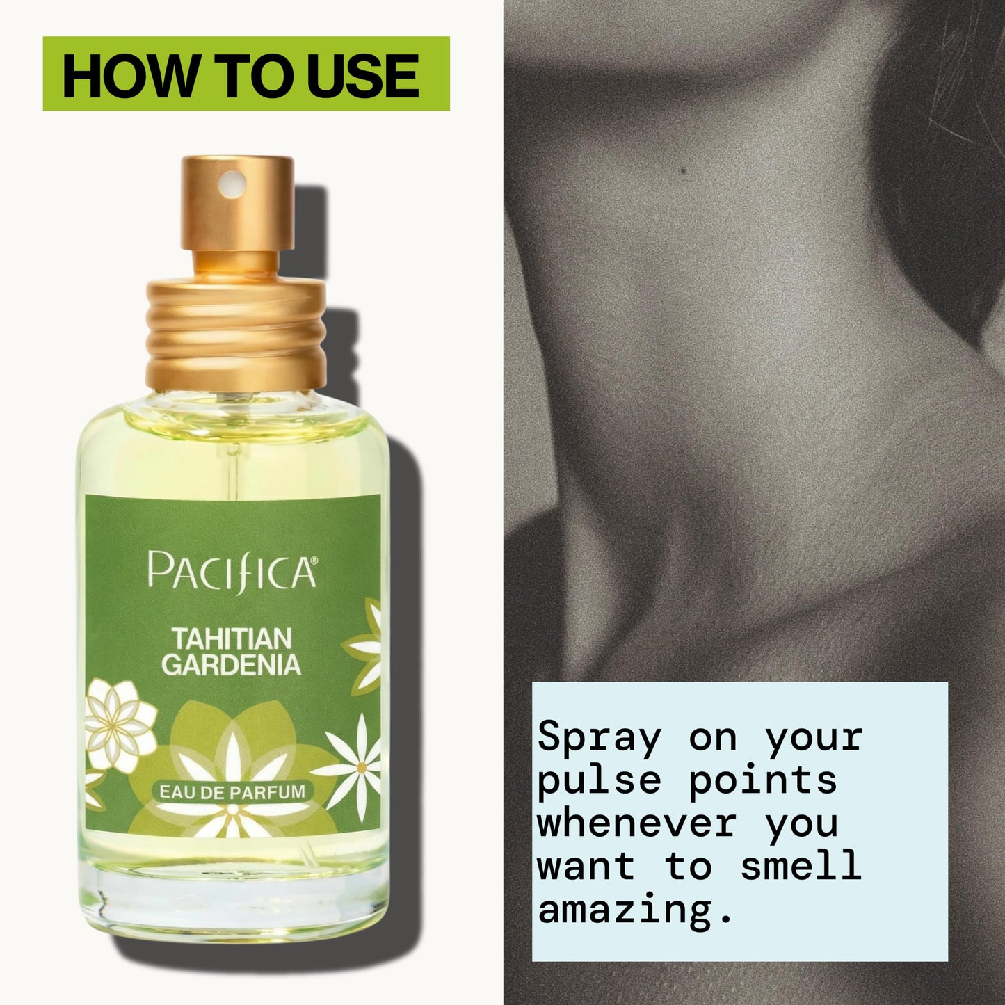 Pacifica Tahitian Gardenia Perfume Spray 1oz - Tropical Floral Fragrance with Gardenia Bloom, Jasmine & Sweet Orange, Warm Vanilla Coconut Notes, Vegan & Cruelty-Free Clean Perfume for Women