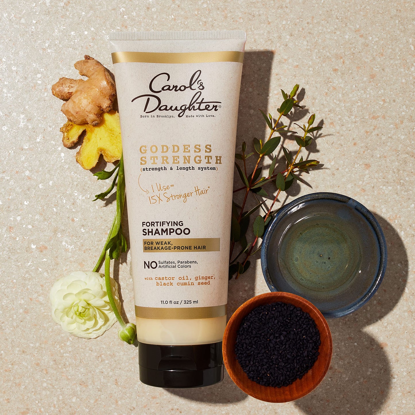 Carol's Daughter X Coco Gauff Goddess Strong Bundle: Hair Care Kit with Shampoo, Conditioner, Leave-In Treatment and Scalp Oil, 4 Items