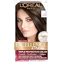 L'Oreal Paris Excellence Triple Protection Permanent Hair Color Creme, Dark Brown [4] 1 ea (Pack of 5)