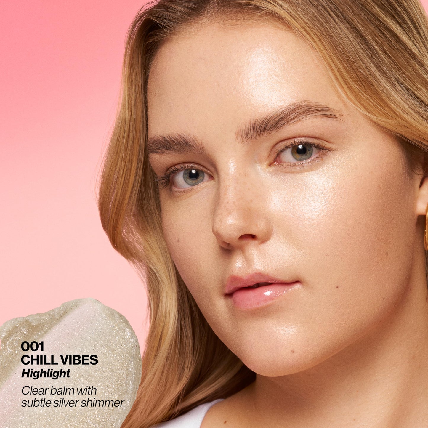 Revlon Glimmer Super Balm, Multi-Use Face Highlighter Makeup for a Glowy Finish, 001 Chill Vibes, 0.06 oz