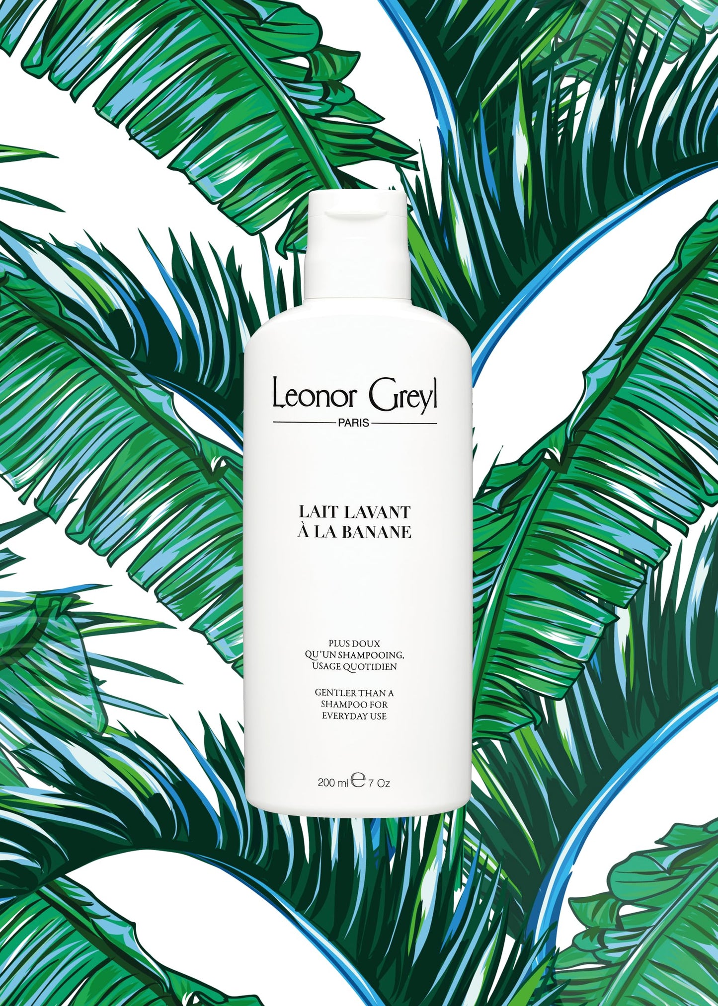 Leonor Greyl Paris - Lait Lavant a La Banane - Gentle Shampoo For Daily Use - Natural Purifying Hair Care Shampoo for Fine, Limp Hair (6.7 oz)