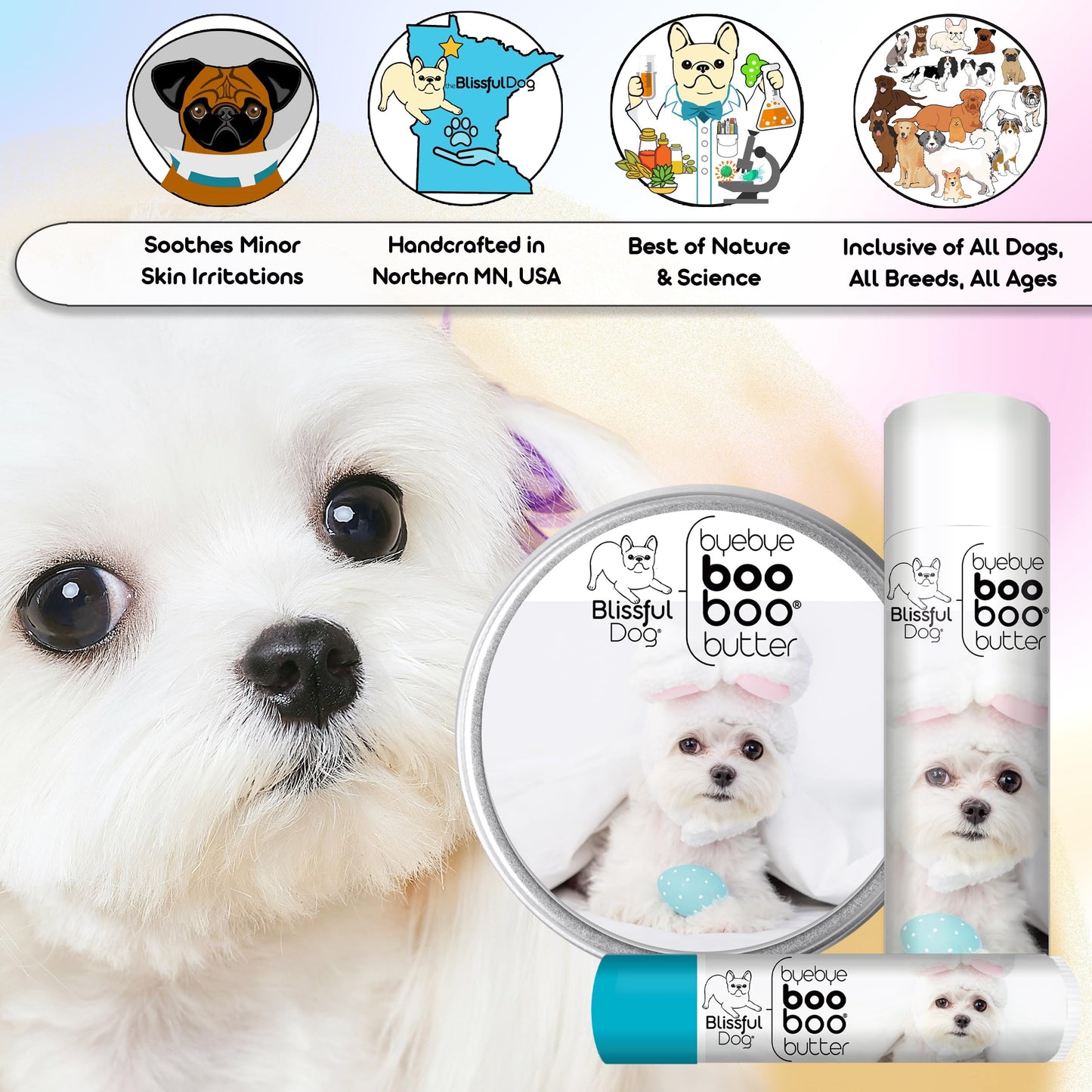 The Blissful Dog 1 oz TIN Maltese Booboo Butter Beauty and Personal Care The Blissful Dog