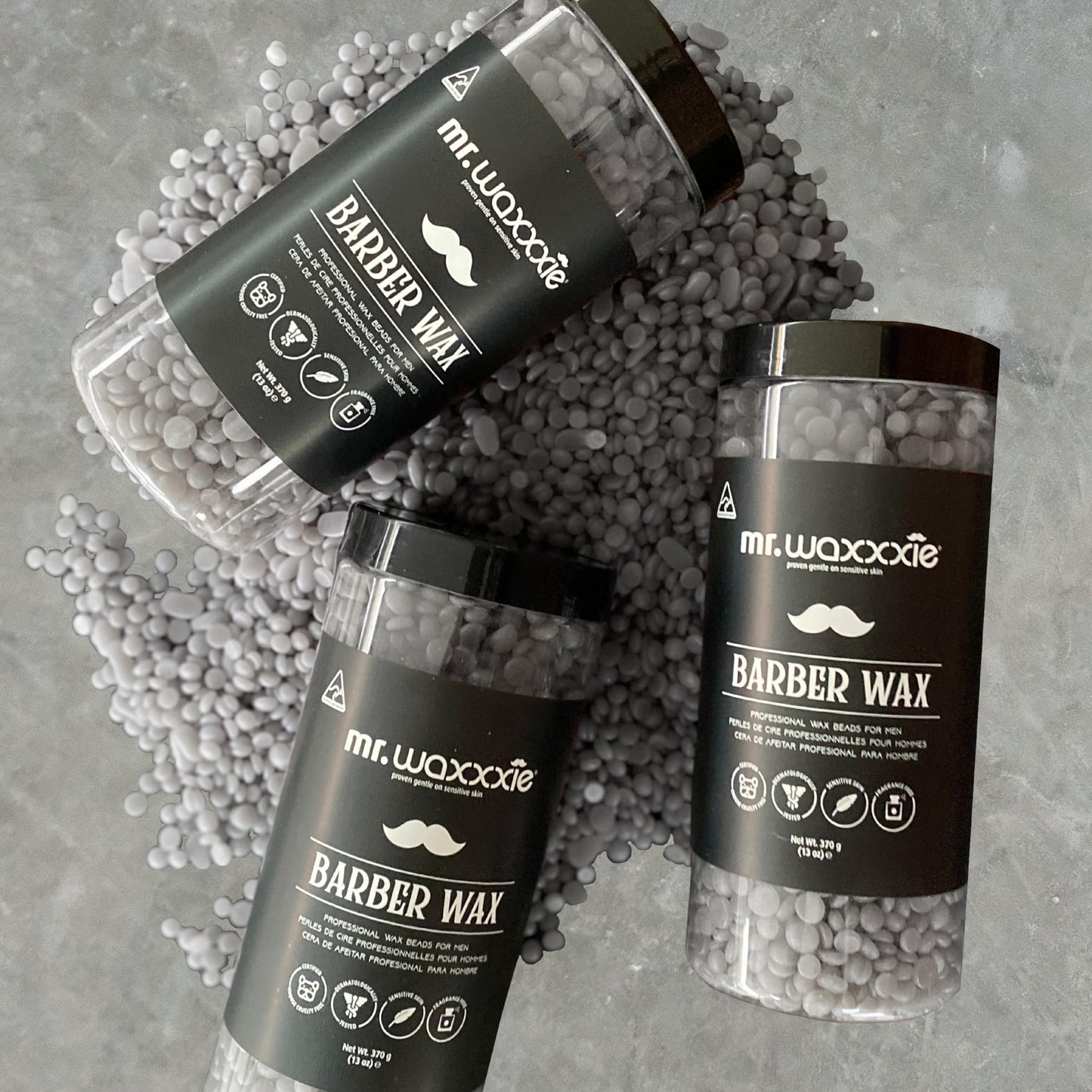 Mr Waxxxie Barber Wax Beads 370gm Salon Quality Hair Removal Designed for Men to use from the Comfort of your own Home