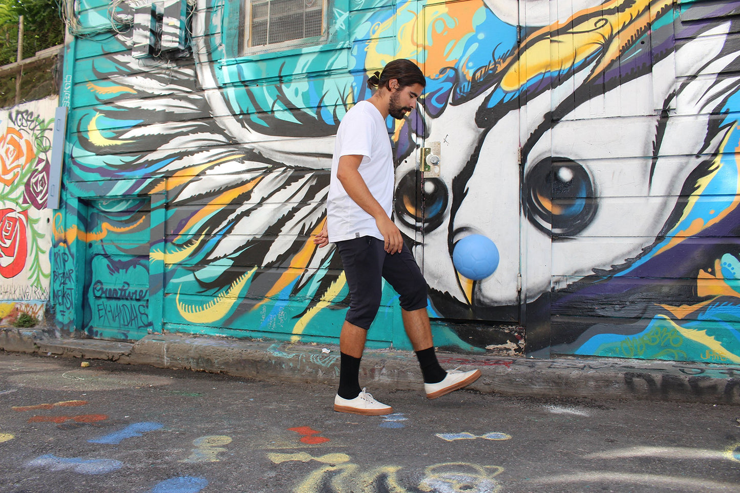 One World Play Project Soccer Ball - Unpoppable, Unbreakable, Non-Deflating, Non-Toxic Futbol - Blue, Size 4