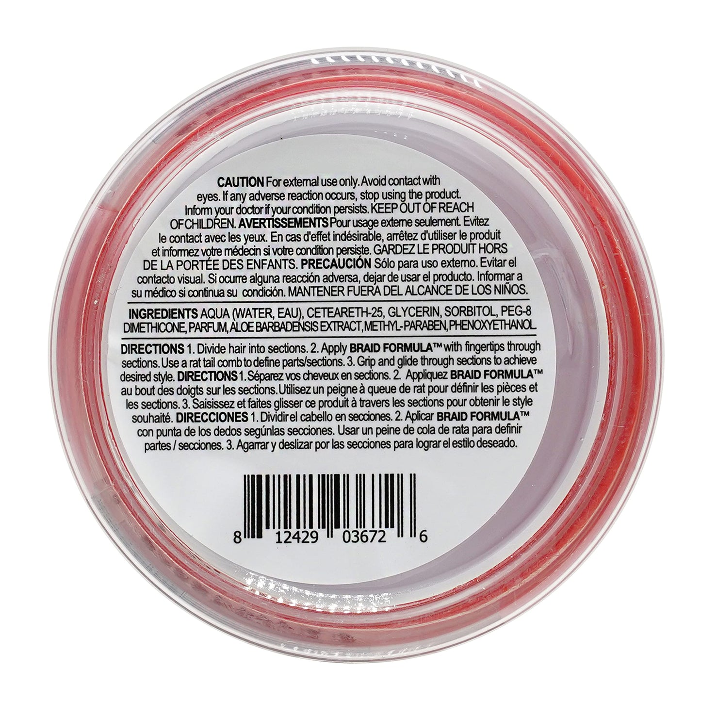 EBIN NEW YORK Braid Formula Conditioning Gel, Medium Hold, 3.53oz | Great for Braiding, Twisting, Edges, No Residue, No Flaking, Strong Hold, High