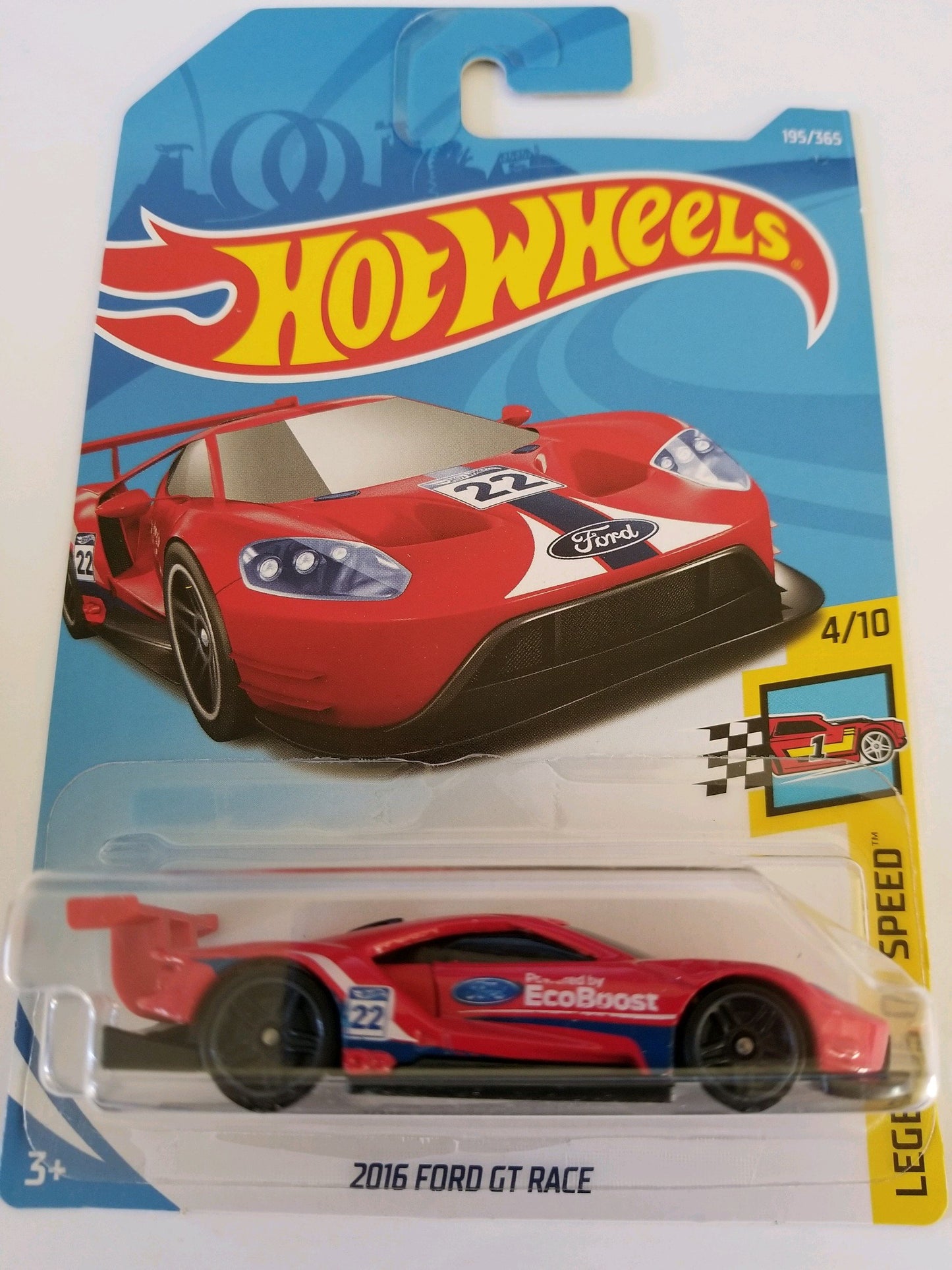 Hot Wheels Legends of Speed 4/10, RED 2016 Ford GT Race 195/365 50TH Anniversary