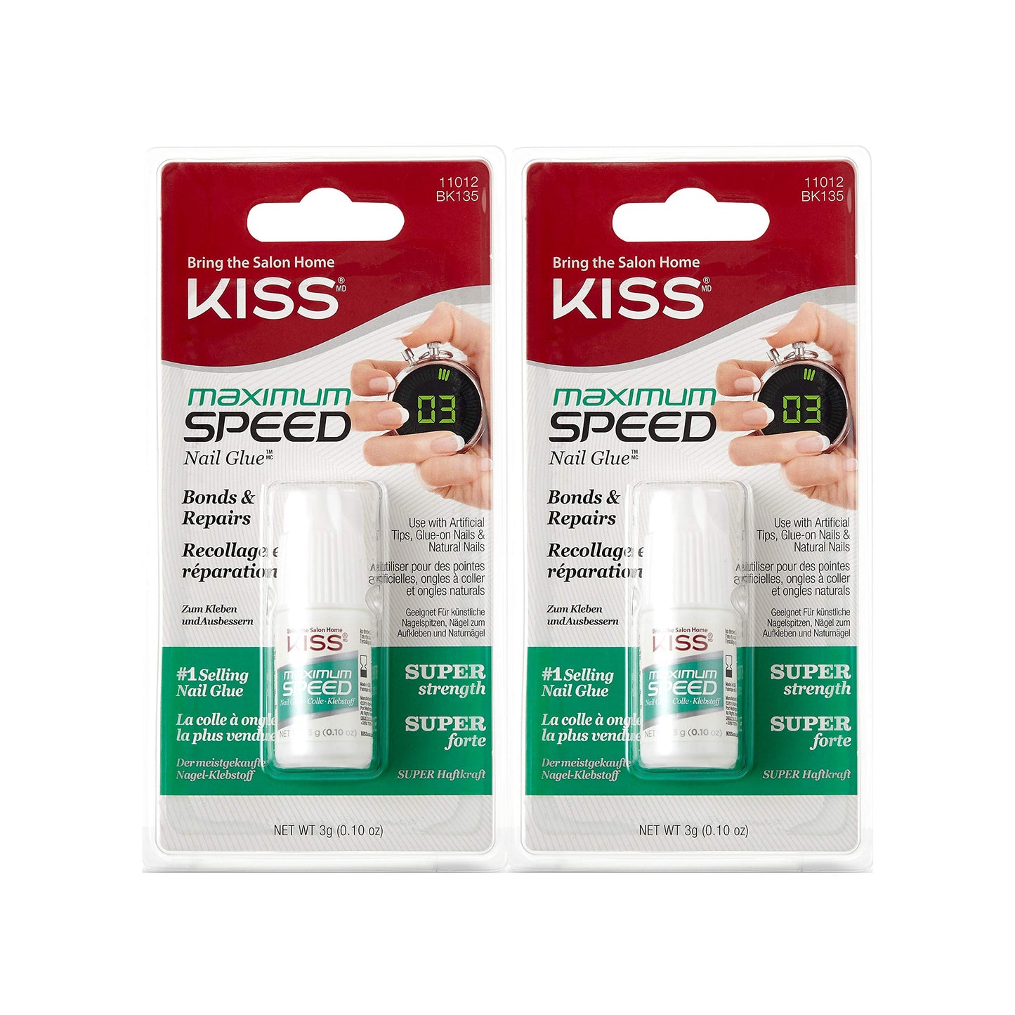 Kiss Maximum Speed Nail Glue (2 Pack) Beauty & Personal Care KISS