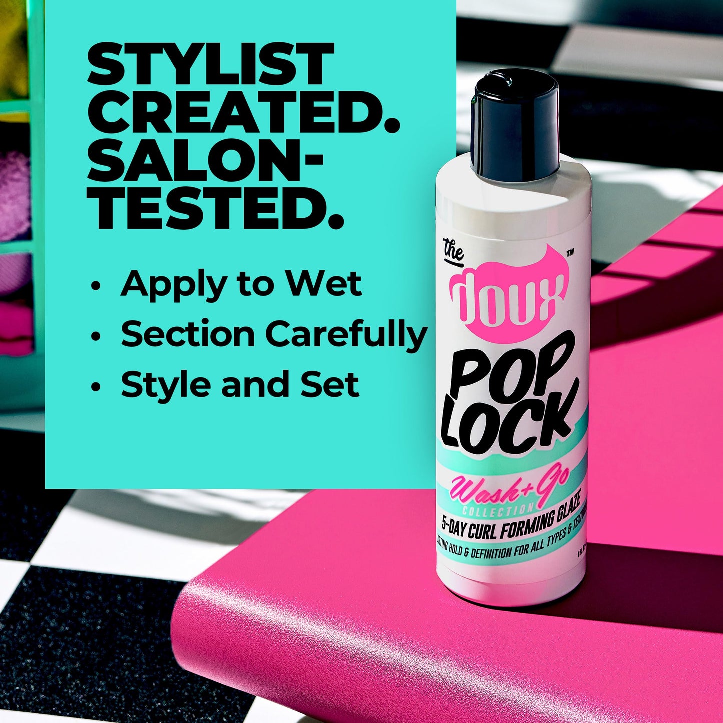 The Doux POP LOCK 5-Day Forming Glaze - Curl Enhancing Hair Products - Contains Honey and Argan Oil - Curl Products for Hold, Shine, and Anti-Humidity