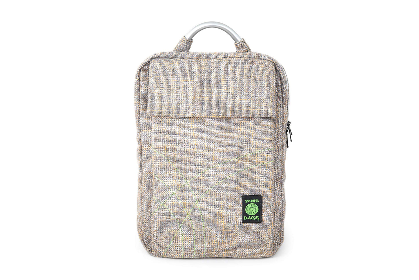 DIME BAGS Backpack with Padded Laptop Storage Sleeve, 11 Storage Compartments, Durable Hempster Bag for School, Work, & Travel, Contoured Shoulder Straps, Interchangeable Patch, Slab Bag (Sand)