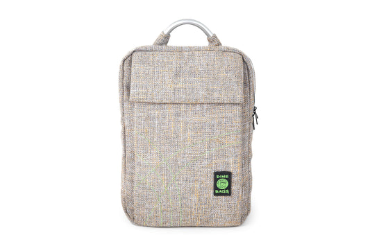 DIME BAGS Backpack with Padded Laptop Storage Sleeve, 11 Storage Compartments, Durable Hempster Bag for School, Work, & Travel, Contoured Shoulder Straps, Interchangeable Patch, Slab Bag (Sand)