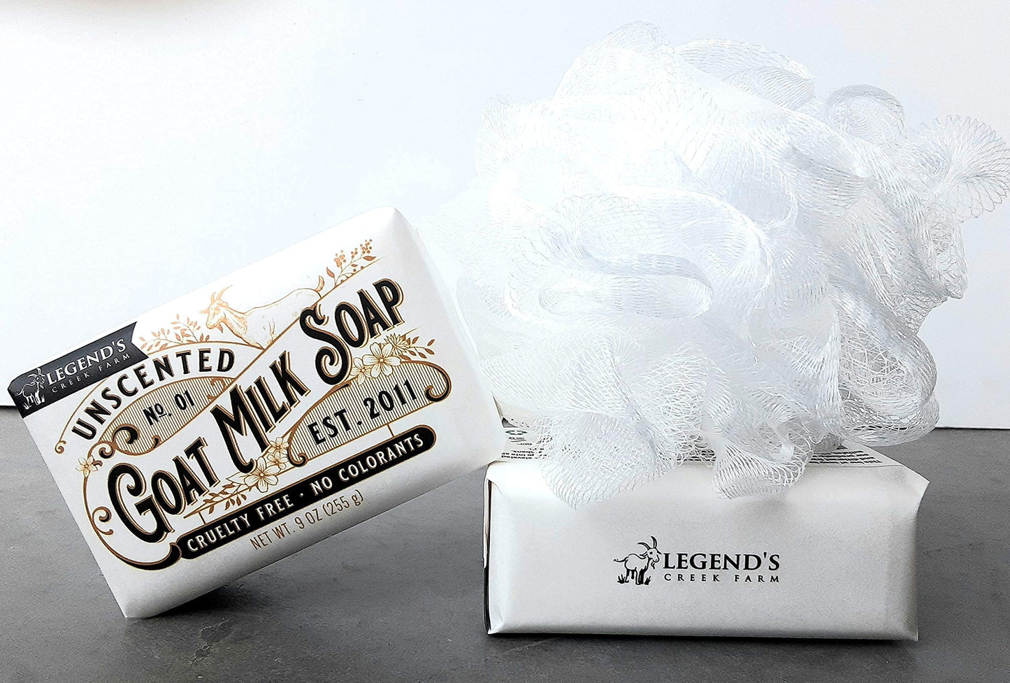 Legend's Creek Farm Goat Milk Soap - Triple Milled Cleansing Moisturizing Bar for Hands and Body - 9 Oz Creamy Lather, Nourishing, Natural Soap