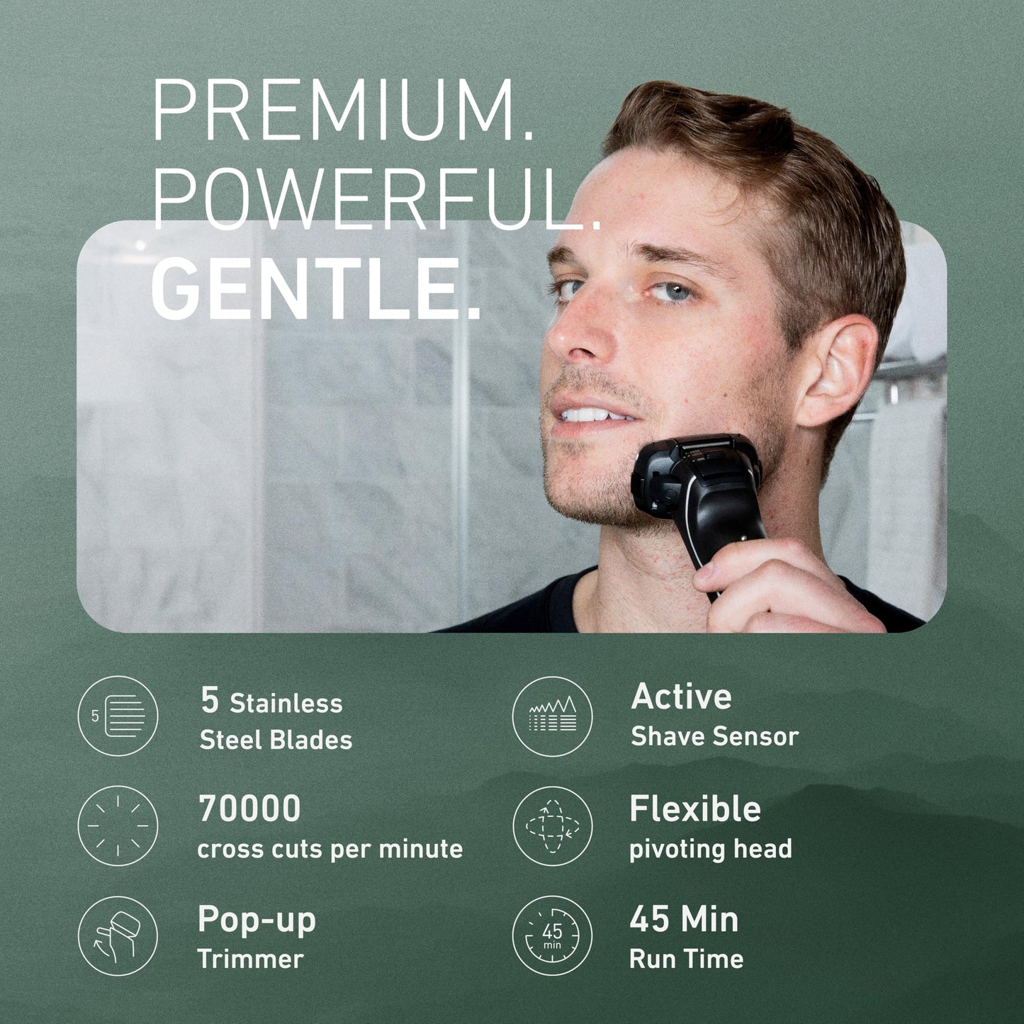 Panasonic ARC5 Electric Razor for Men with Pop-Up Trimmer, Wet/Dry 5-Blade Electric Shaver with Intelligent Shave Sensor and Multi-Flex Pivoting Head Beauty and Personal Care Panasonic