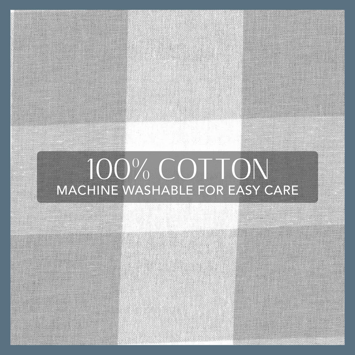 Elrene Home Fashions Farmhouse Living Buffalo-Check Shower Curtain, 72" x 72", Gray/White