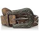 Nocona Belt Co. Women's Oval Center Stud Design Belt, Brown, Large