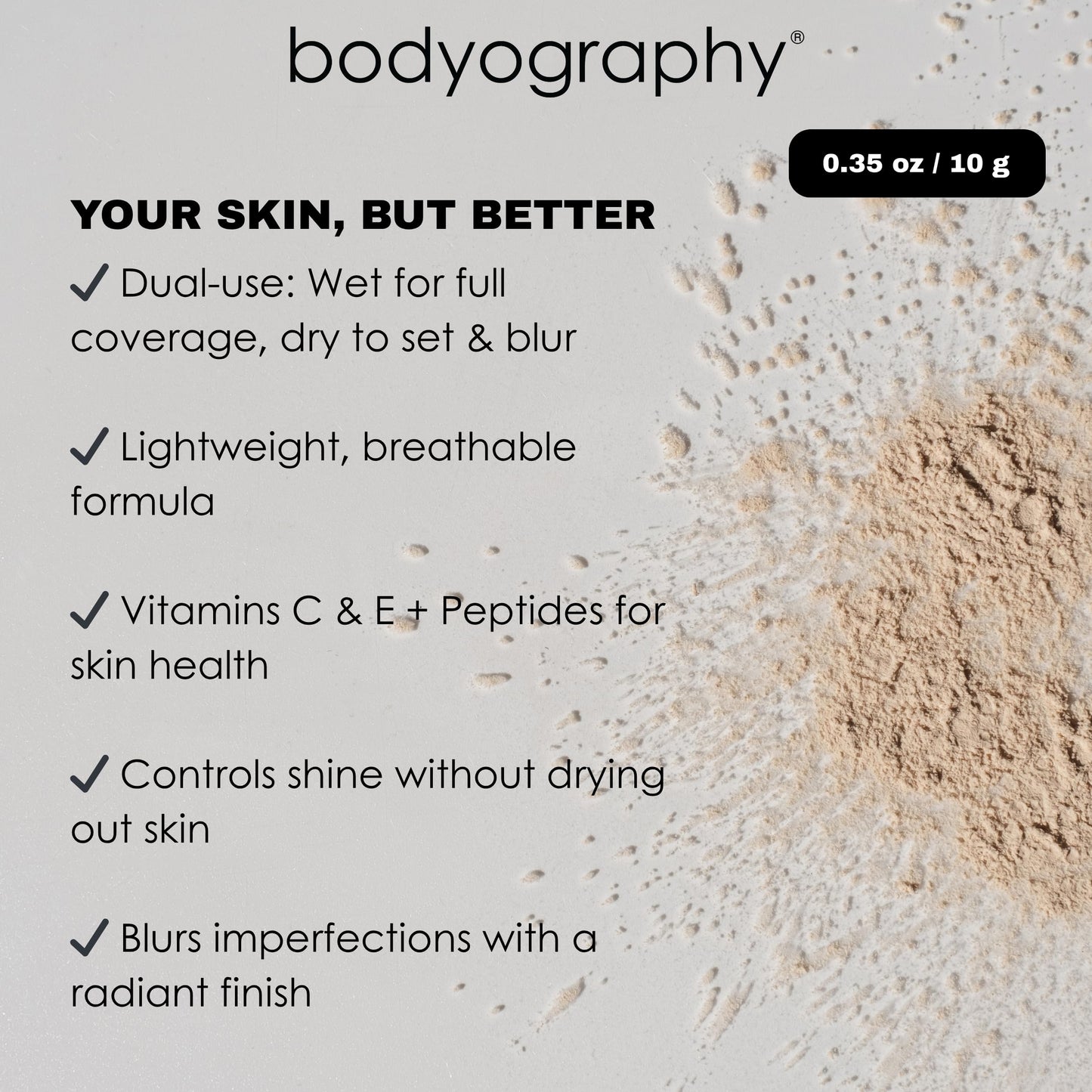 Every Finish Pressed Powder - Translucent by Bodyography for Women - 0.35 oz Powder