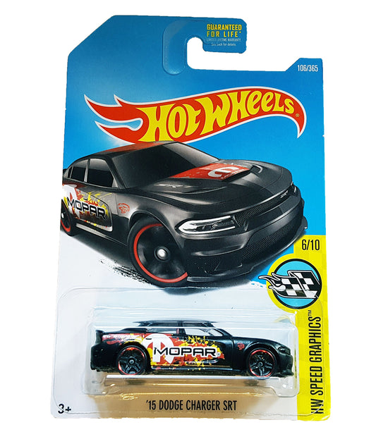 Hot Wheels 2017 HW Speed Graphics '15 Dodge Charger SRT 106/365, Black