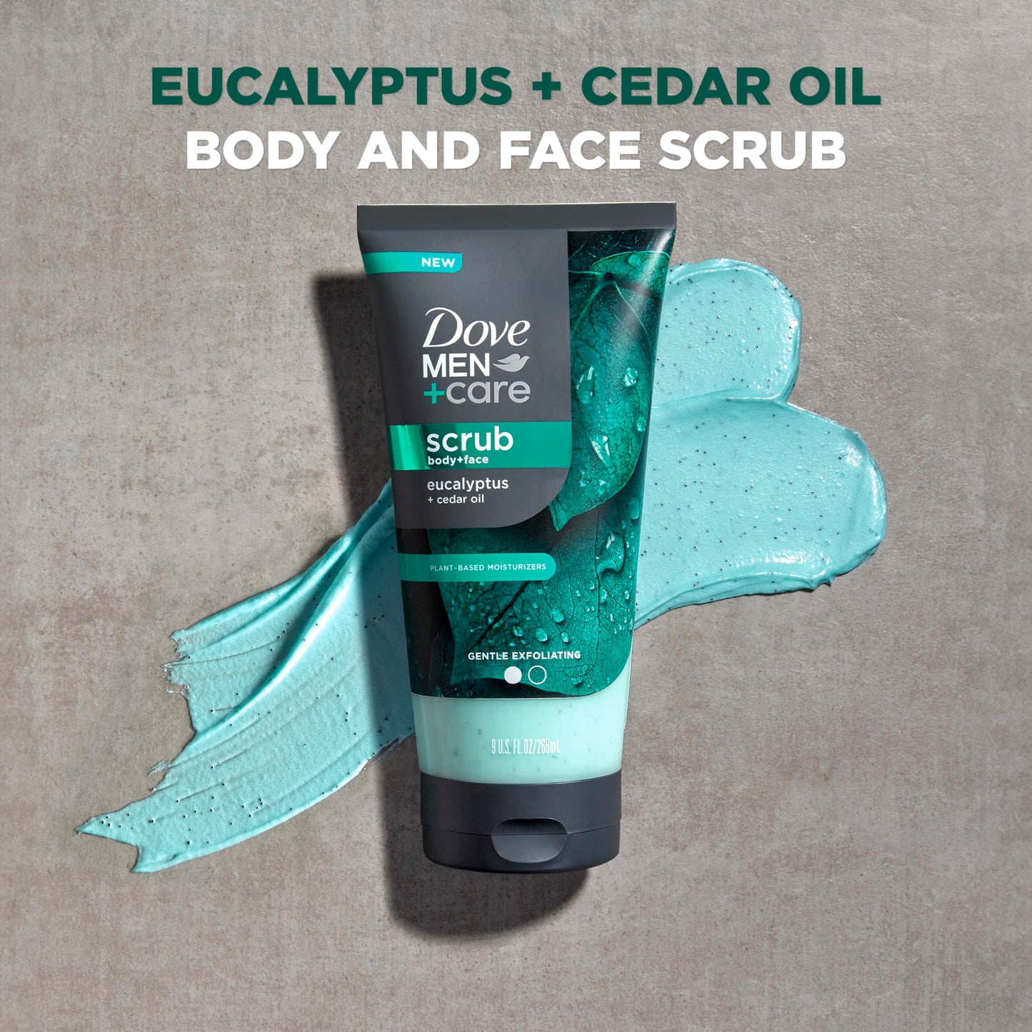 DOVE MEN + CARE Body and Face Scrub Eucalyptus Deeply Exfoliates for Hydrated & Nourished Skin 100% Gentle Cleanser, No Sulfate Cleansers or Parabens Beauty & Personal Care DOVE MEN + CARE