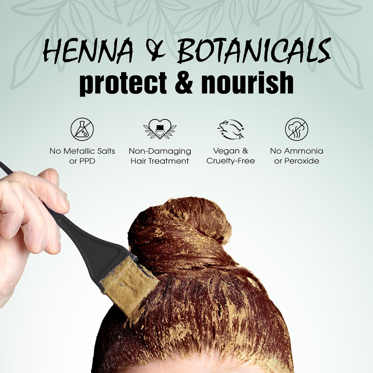 Light Mountain Henna Hair Color & Conditioner, Color the Gray - Black Hair Dye for Men/Women, 2-Step Chemical-Free, Semi-Permanent Hair Color