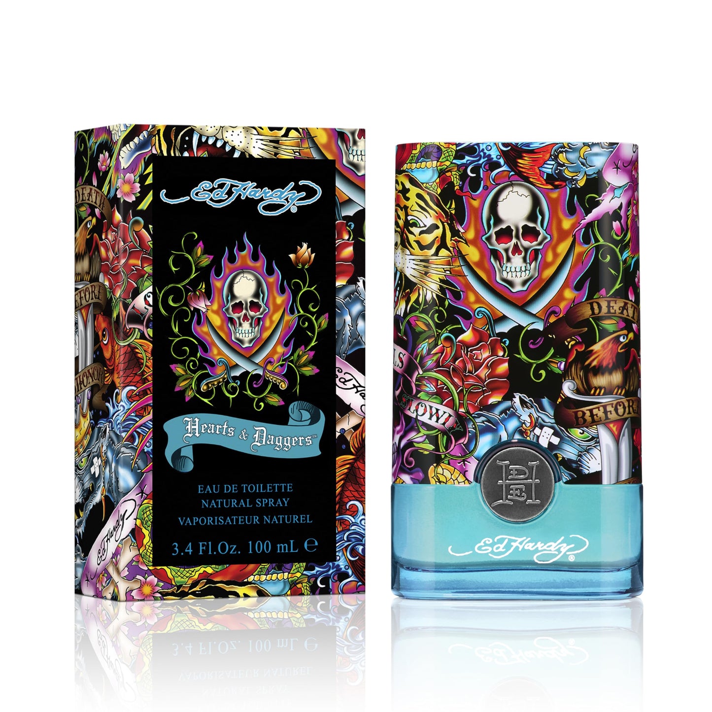 ED HARDY Men's Cologne Fragrance Spray, Hearts & Daggers, Eau De Toilette, Gift for Him, 3.4 fl oz
