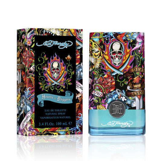 ED HARDY Men's Cologne Fragrance Spray, Hearts & Daggers, Eau De Toilette, Gift for Him, 3.4 fl oz