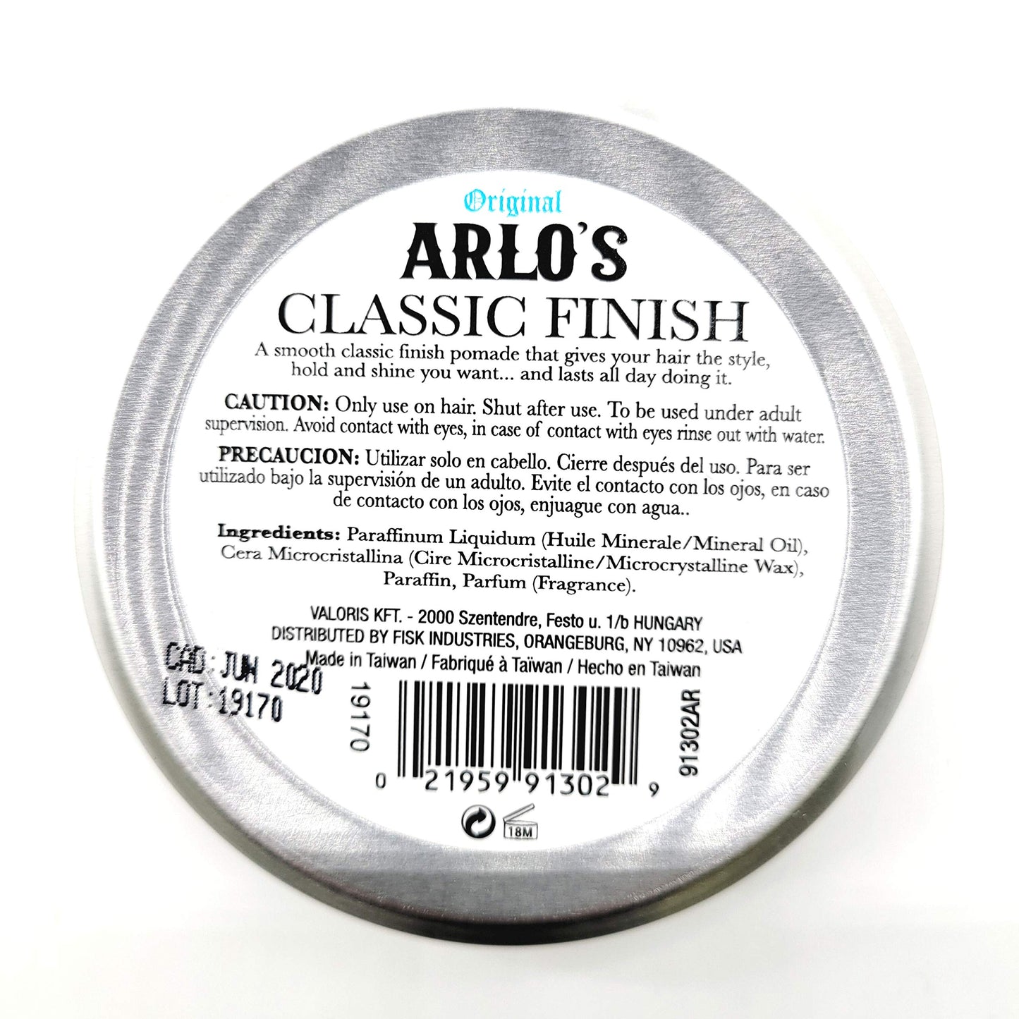 Arlo's Pomade - Classic 3 ounce