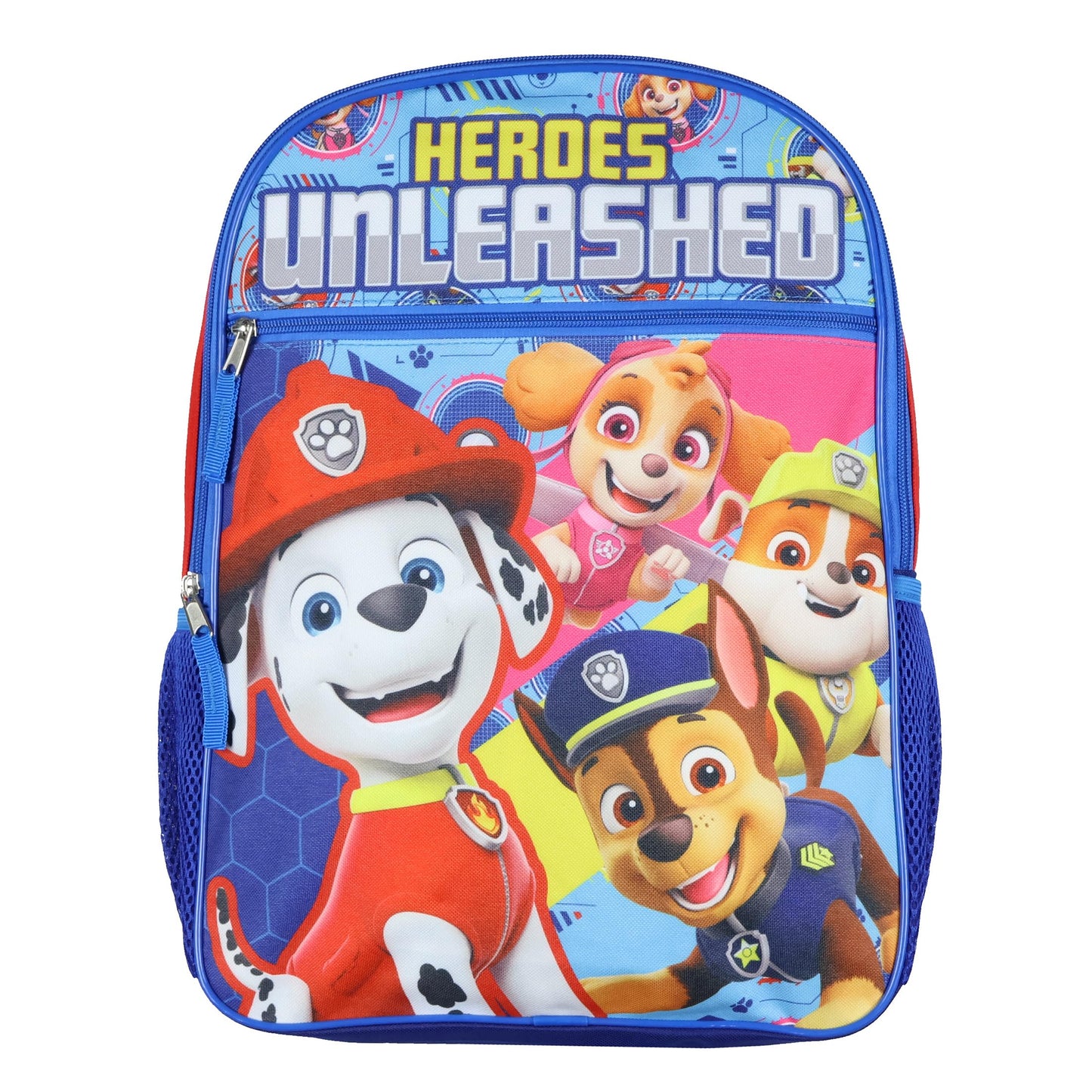 Paw Patrol Backpack | Heroes Unleashed Marshall Chase Rubble Skye Kids 16" School Bag | for Boys and Girls Travel, Study, Book Bag