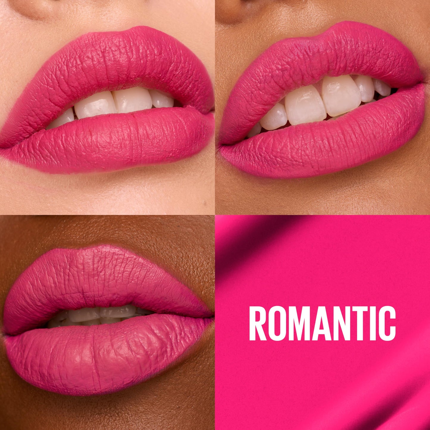 Maybelline Super Stay Matte Ink Liquid Lipstick Makeup, Long Lasting High Impact Color, Up to 16H Wear, Romantic, Vivid Pink, 1 Count, Packaging May