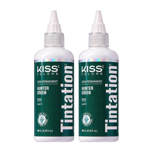 Red by Kiss Tintation Semi-Permanent Hair Color, Aloe Vera Water Based, Argan Oil, Olive Oil, Collagen & Keratin, Long-Lasting Color Dye (Hunter