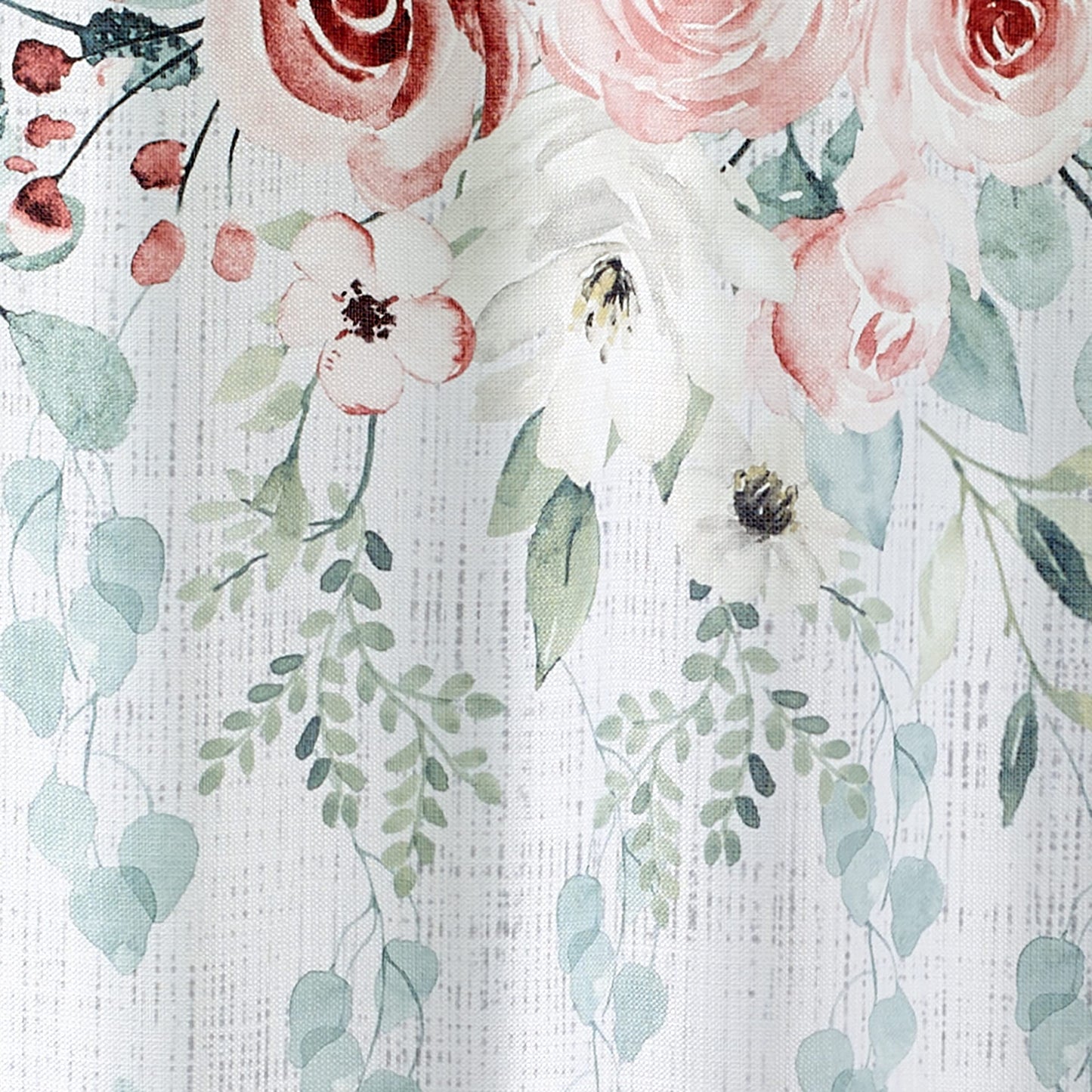 Avanti Linens - Fabric Shower Curtain, Floral Bathroom Decor (Spring Garden Collection, 72")