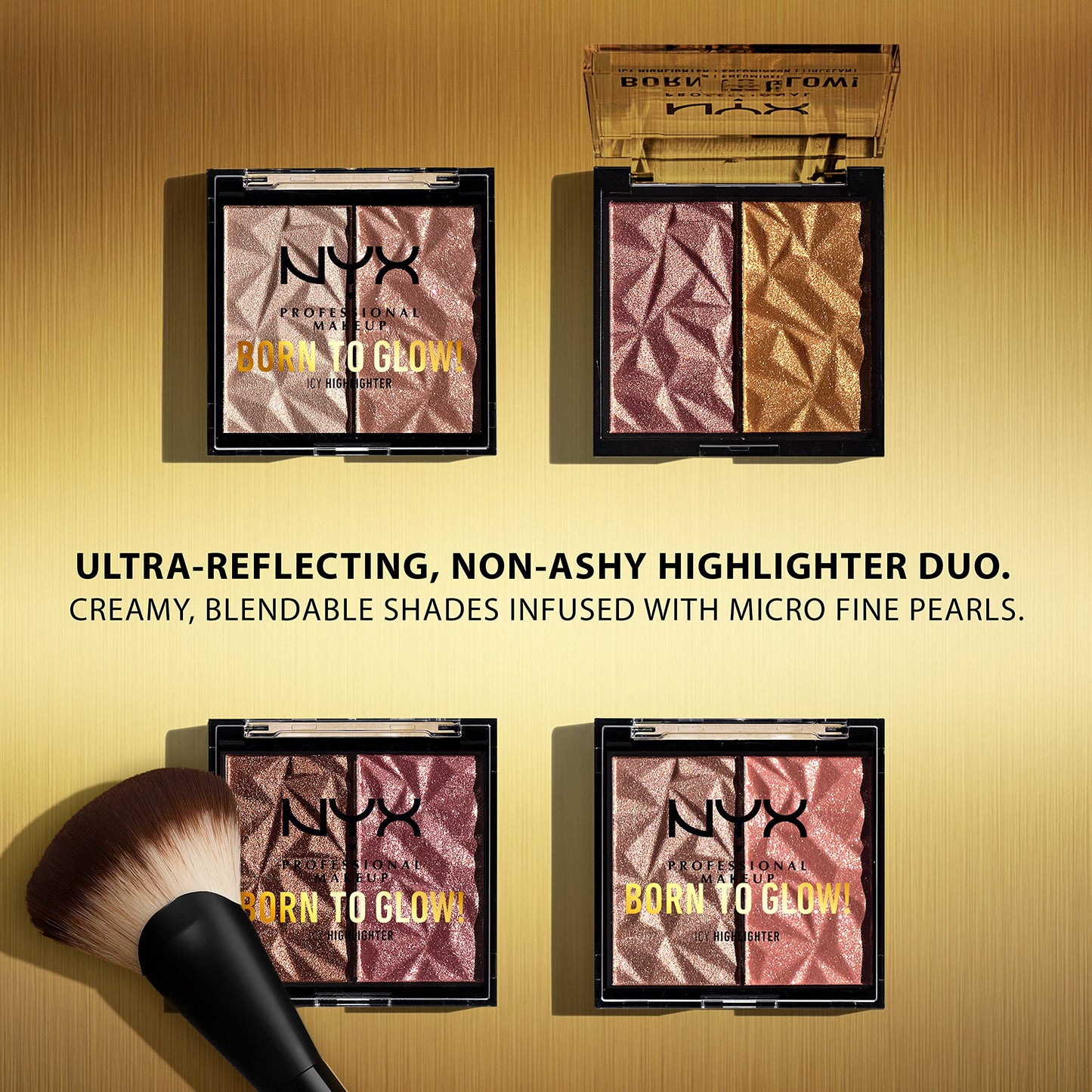 NYX PROFESSIONAL MAKEUP Born To Glow Icy Highlighter Duo - Rock Candy