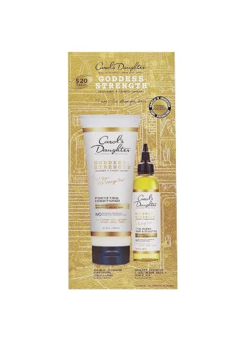 Carol's Daughter Goddess Strength Hair Care Set, Includes Sulfate Free Conditioner and Scalp Oil, Curly Hair Products to Repair and Moisturize, 1 Kit