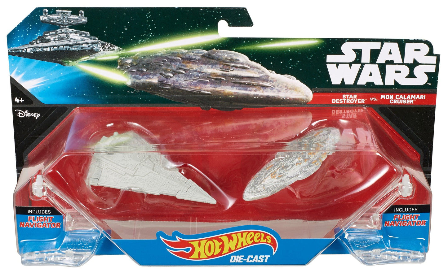 Hot Wheels Star Wars Starship Star Destroyer vs. Mon Calamari Cruiser Vehicle 2-Pack