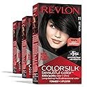 Revlon Permanent Hair Color, Permanent Hair Dye, Colorsilk with 100% Gray Coverage, Ammonia-Free, Keratin and Amino Acids, 11 Soft Black, 4.4 Oz (Pack