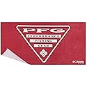 Columbia PFG Beach Towel - 100% Organic Cotton - Low Lint - Color Safe for Beach and Pool - Fade Resistant - 36 X 72 Inches - Sunset Red